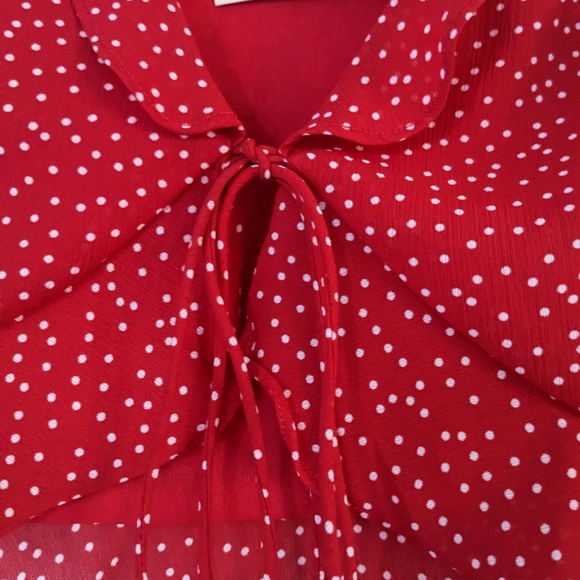 NWT Prisca Polka Dot Tie Top - REVOLVE - Picture 3 of 4